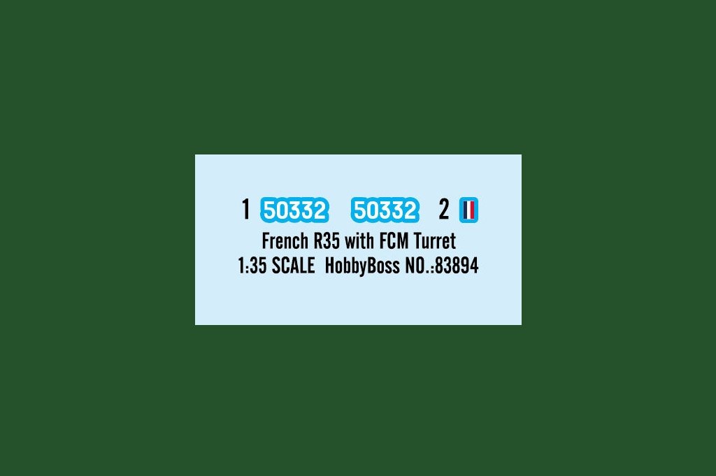 Hobby Boss 83894 French R35 with FCM turret tank 1/35 – imagen 3
