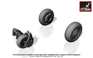 Armory Models AW72032b Sukhoj Su-27 Flanker wheels 1/72 – imagen 2