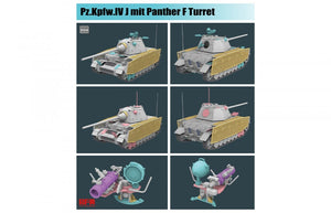 Rye Field Model 5068 Pz.Kpfw.IV J mit Panther F Turret 1/35 – immagine 3