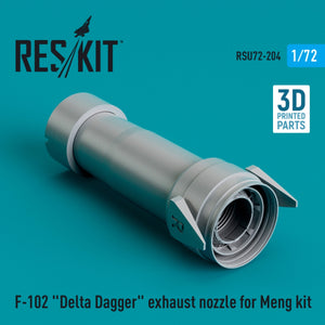 RESKIT RSU72-0204 F-102 « DELTA DAGGER » TUYAU D&amp;#39;ÉCHAPPEMENT POUR MAQUETTE MENG (IMPRIMÉE EN 3D) 1/72