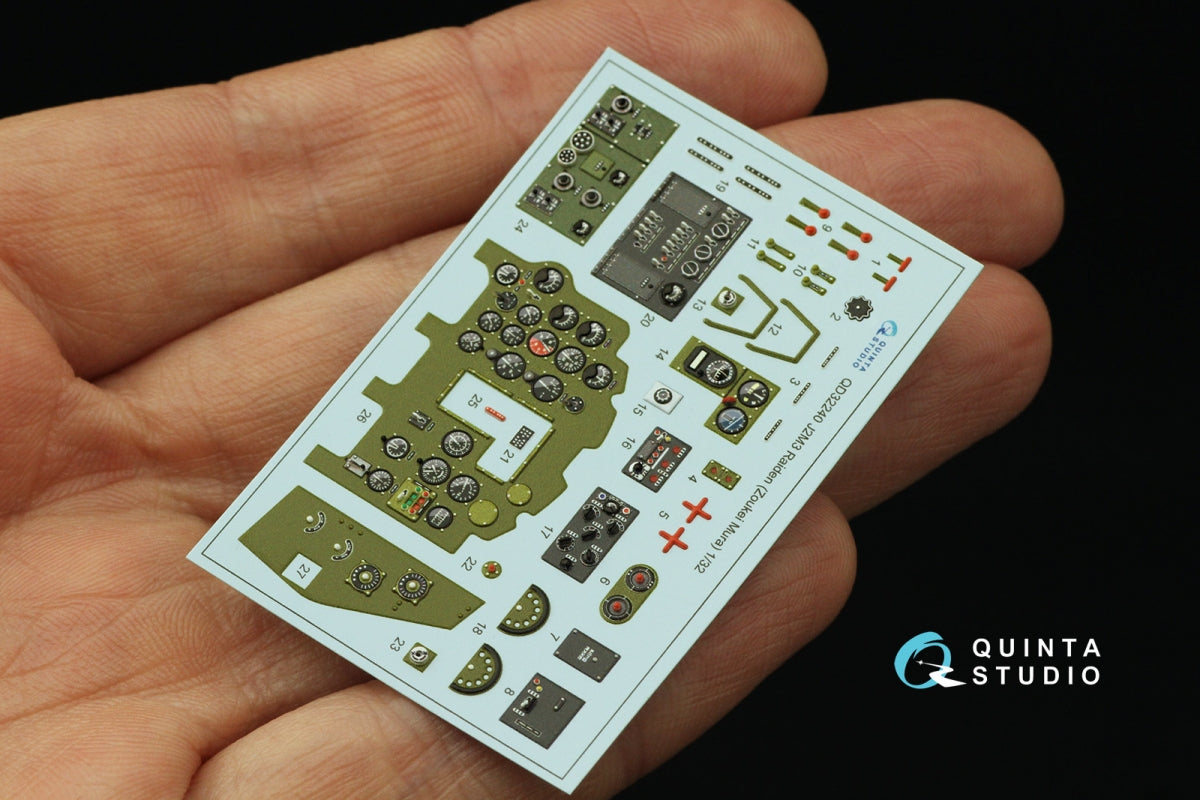 Quinta Studio QD32240 Mitsubishi J2M3 Raiden 3D-Printed &amp;amp; coloured Interior on decal paper (Zoukei Mura) 1/32 – imagen 5