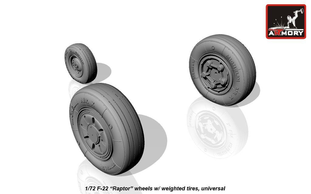 Armory Models AW72315 F-22 Raptor wheels w/ weighted tyres 1/72 – Bild 2