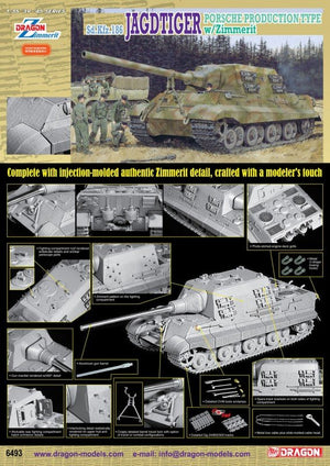 Dragon 6493 Sd.Kfz. 186 Jagdtiger Porsche Production Type with zimmerit 1/35 – imagen 2