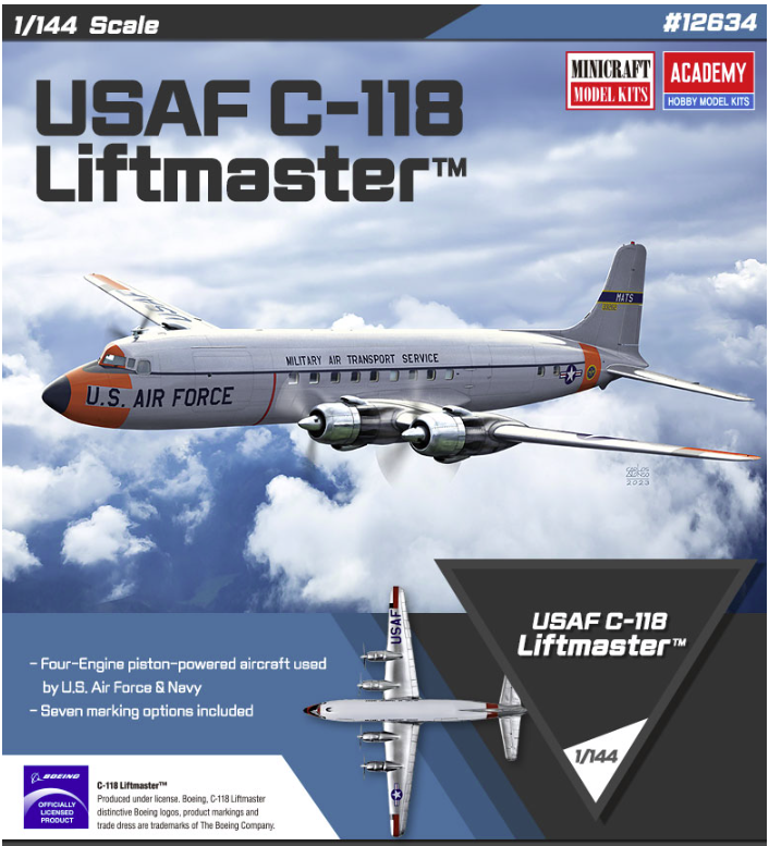Academy 12634 USAF C-118 Liftmaster 1/144 – image 2