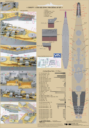 Pontos 35007F1 USS BB-61 Iowa 1984 Detail Up Set 1/350 – Bild 2