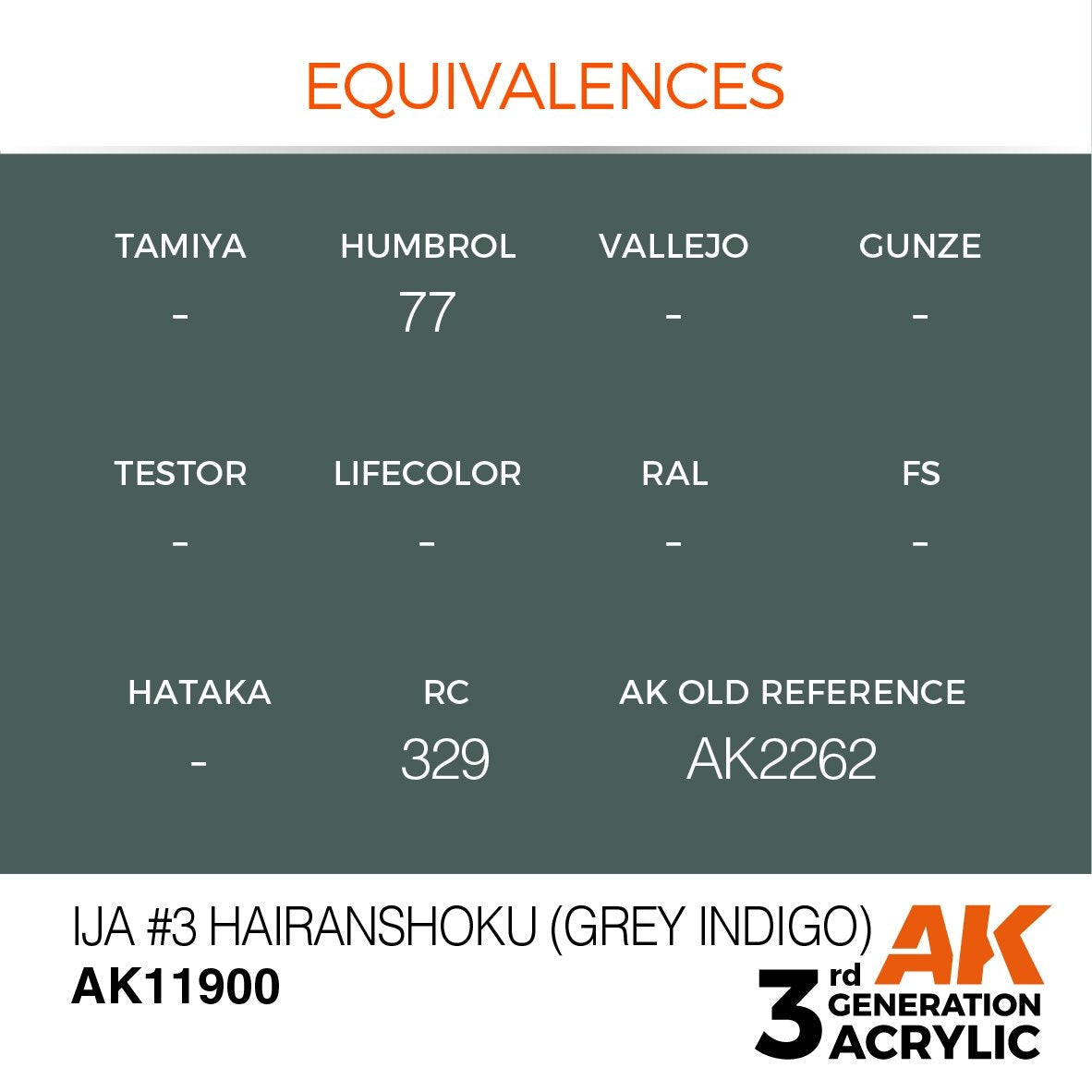 AK Interactive AK11900 IJA #3 HAIRANSHOKU (GRIS INDIGO) – AIR 17ml – image 3