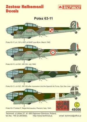 Techmod 48086 - Potez 63-11 1/48 – immagine 2