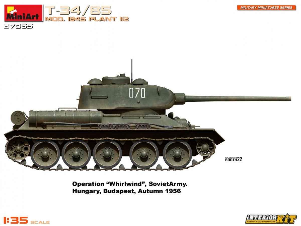 MiniArt 37065 T-34/85 MOD. 1945. PLANT 112. INTERIOR KIT 1/35 – imagen 17