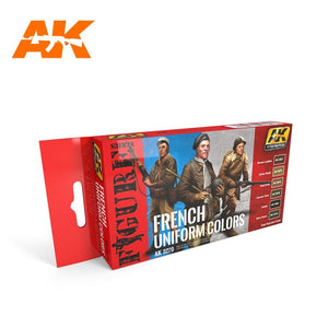 AK Interactive AK3270 Coffret de figurines aux couleurs de l&amp;#39;uniforme français (6 x 17 ml)