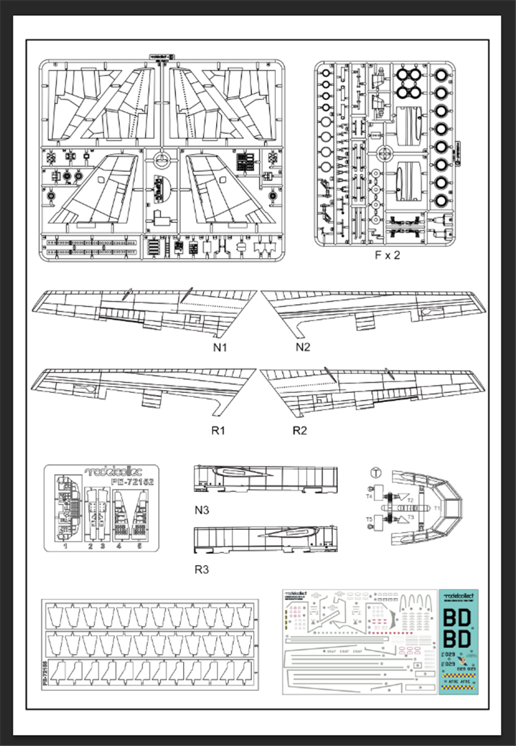 Modelcollect UA72200 B-52H U.S. Stratofortress strategic Bomber 1/72 – imagen 25
