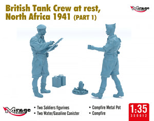 Mirage Hobby 350013 Équipage de char britannique au repos, Afrique du Nord 1941 (Partie I) 1/35 – image 4