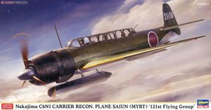 Hasegawa 07421 Nakajima C6N1 Avion de reconnaissance embarqué Groupe aérien Saiun 121