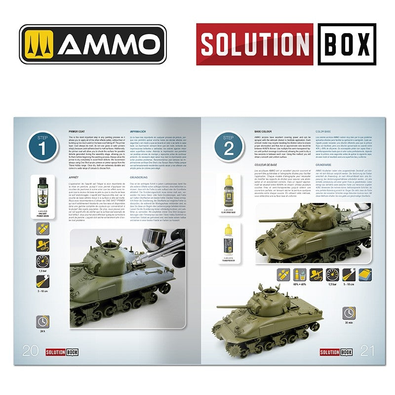 AMMO by Mig Jimenez 7728 SOLUTION BOX 22 – WWII USA ETO. Colors and Weathering System – imagen 7