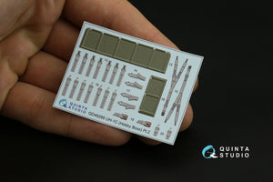 Intérieur imprimé en 3D et coloré sur papier décalcomanie Quinta Studio QD48286 UH-1C (HobbyBoss) 1/48 – image 6