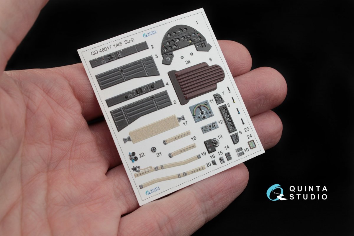 Quinta Studio QD48017 Su-2 3D-Printed &amp;amp; coloured Interior on decal paper (for Zvezda kits) 1/48 – imagen 2