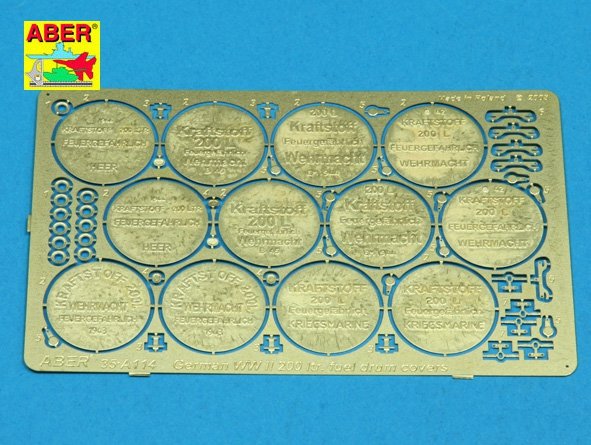 Aber 35A114 German WWII 200ltr. fuel drum covers 1/35