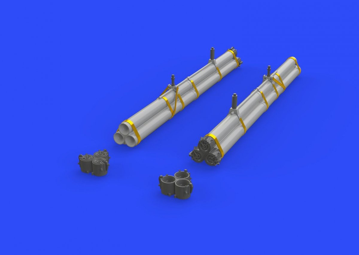 Eduard 632089 Bazooka rocket launchers for P-47 HASEGAWA 1/32 – immagine 3