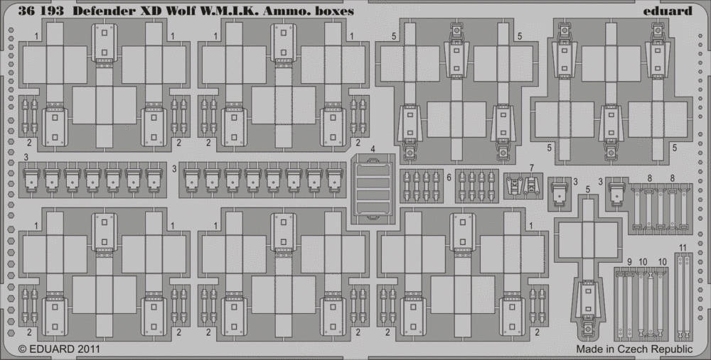 Eduard 36193 Defender XD Wolf W. M.I. K. Ammo Boxes 1/35 Hobby Boss