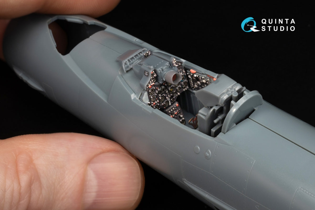 Quinta Studio QD+48551 MiG-21R (grey cockpit panels) 3D-Printed &amp;amp; coloured Interior on decal paper (Eduard) (with 3D-printed resin parts) 1/48 – immagine 4