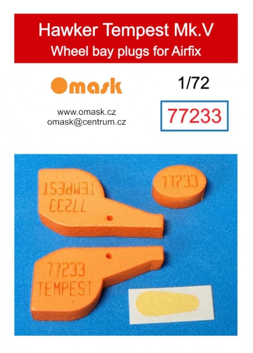 Omask 77233 Hawker Tempest Mk.V wheel bay plugs (for Airfix) 1/72