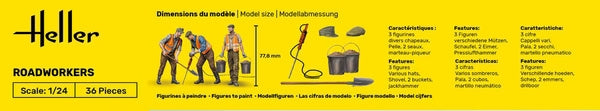 Heller 82754 Roadworkers 1/24