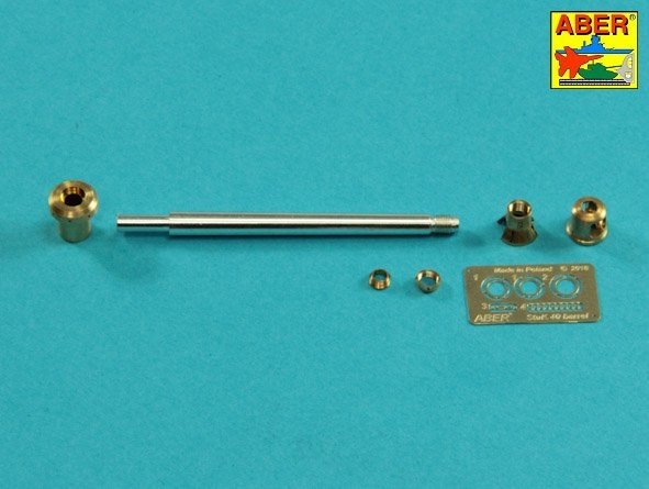 Aber 35L-058N Lufa StuK.40 L/48 7,5cm z hamulcem wylotowym do niemieckich dział pancernych StuG.III Ausf.G wersja wczesna (Trumpeter) 1/35