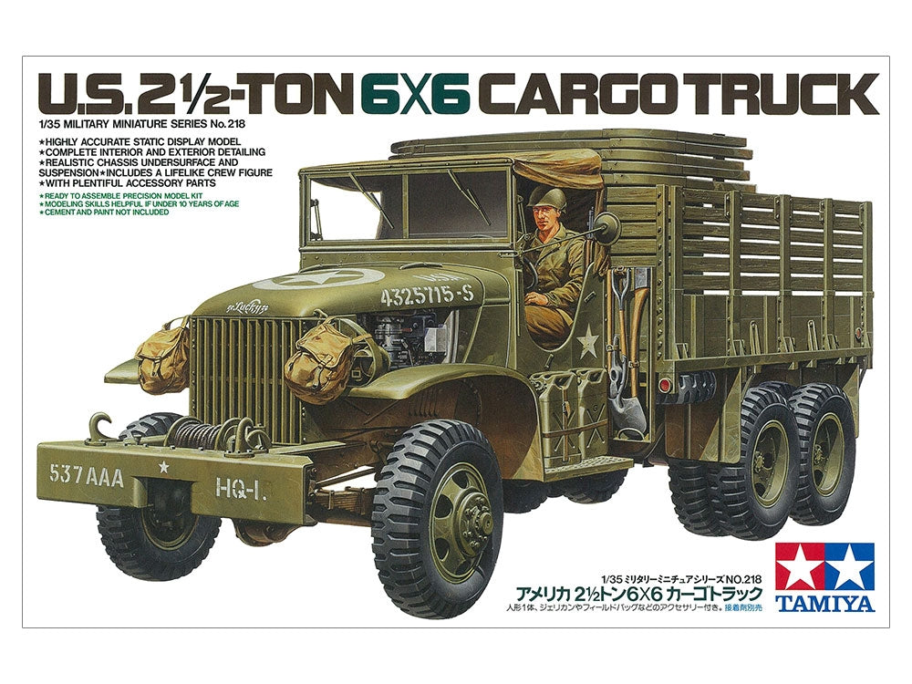 Tamiya 35218 U.S. 2 -Ton 6x6 Cargo Truck 1/35 – immagine 2