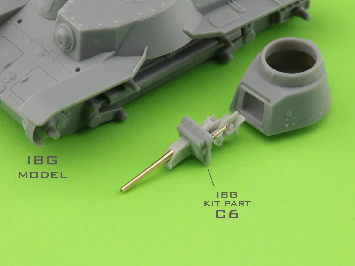 Master GM-72-015 Typ 95 Ha-Go - lufa działa 37 mm Typ 94 z mocowaniem żywicznym (do modelu IBG) 1/72 – Bild 5