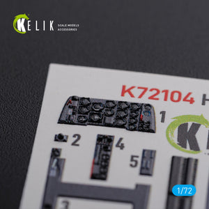 KELIK K72104 HE-219 UHU interior 3D decals for Dragon kit 1/72 – imagen 2