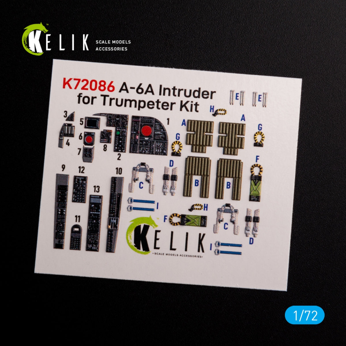 KELIK K72086 A-6A Intruder interior 3D decals for Trumpeter kit 1/72 – imagen 2