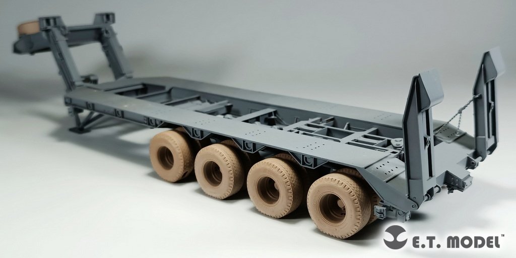 E.T. Model P35-119 US M747 Heavy Equipment Semi-Trailer Sagged wheels For Meng Kit 1/35 – imagen 6