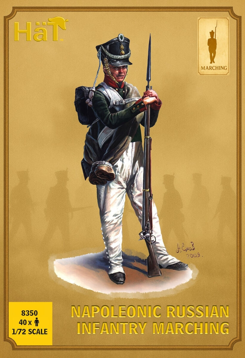 Hat 8350 Napoleonic Wars Russian Infantry - Marching (40 Figures) 1/72