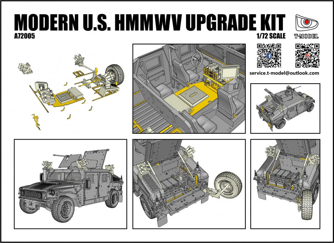 T-Model A72005 Modern US HMMWV Upgrade Set 1/72 – imagen 2