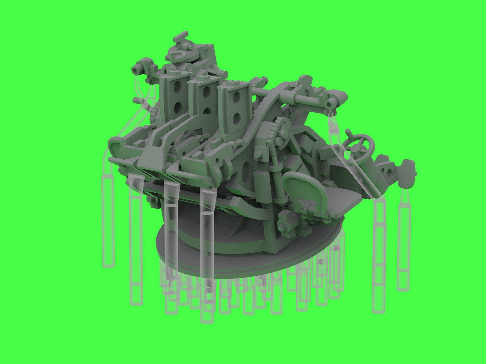 Master SM-200-014 IJN Type 96 25mm - POTRÓJNA podstawa - późna z celownikiem mechanicznym &amp;quot;Le Prieur&amp;quot; (4 szt.) 1/200 – image 13