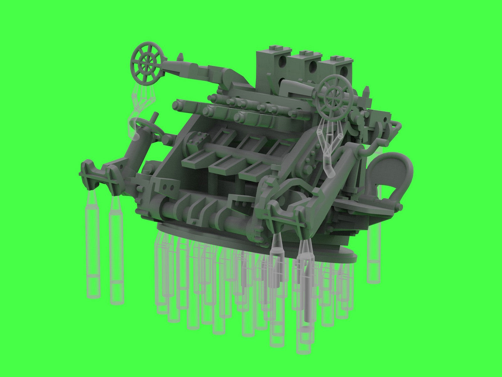 Master SM-200-013 IJN Type 96 25mm - POTRÓJNA podstawa - wczesna z celownikiem pierścieniowym (4 szt.) 1/200 – Bild 13