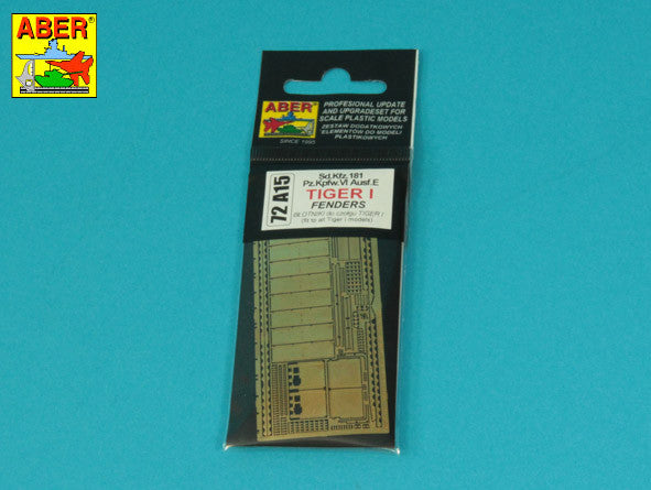 Aber 72A15 Fenders for Sd.Kfz.181, Pz.Kpfw. VI Ausf. E Tiger I 1/72 – immagine 5
