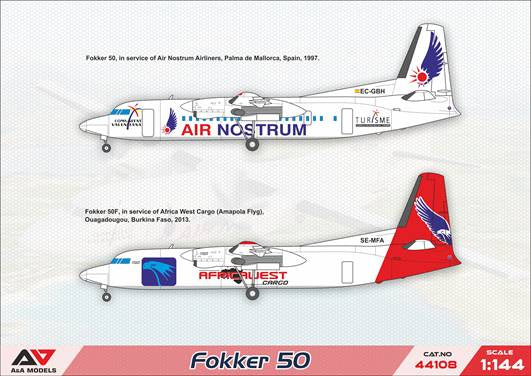 A&amp;amp;A Models 44108 Fokker 50 1/144 – zdjęcie 2