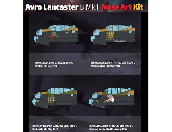 HK MODELS 01E033 Avro Lancaster B Mk.I Nose Art Kit 1/32 – imagen 3