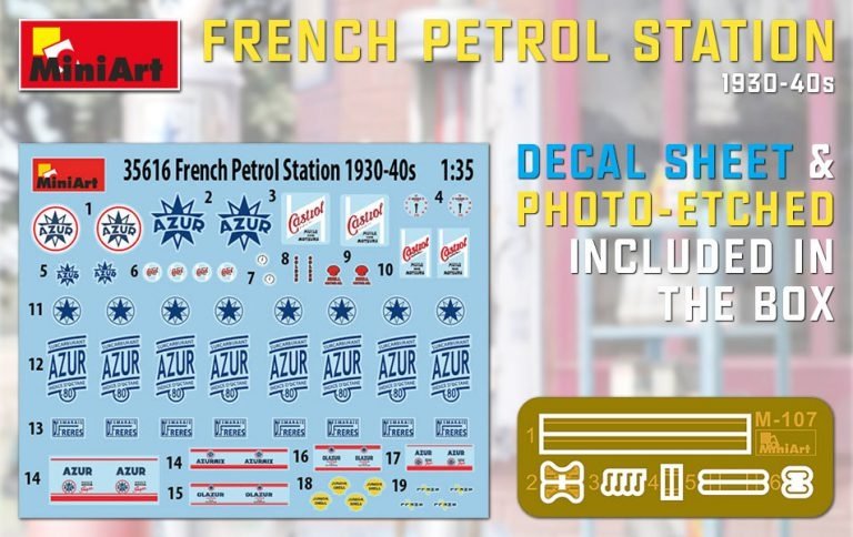 MiniArt 35616 FRENCH PETROL STATION 1930-40S 1/35 – imagen 2