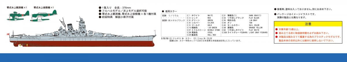 Pit-Road W201 IJN Battleship Musashi Battle of Leyte Gulf 1/700 – Bild 4