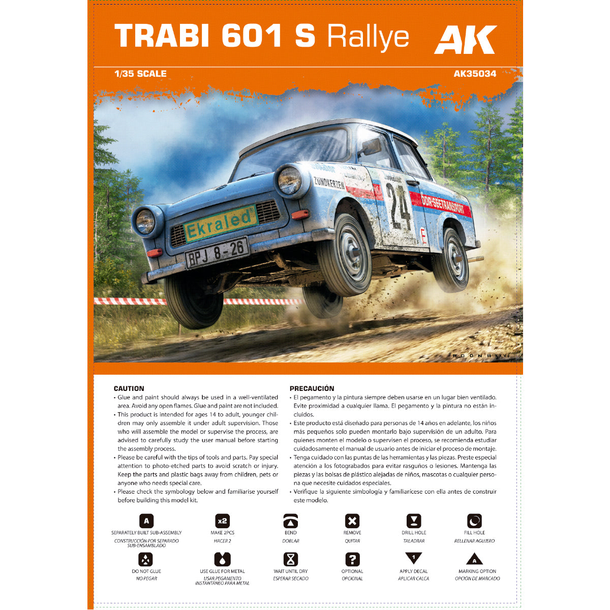 AK-Interactive 35034-A Trabi 601 Rallye with Rallye Driver Figure 1/35 – immagine 6
