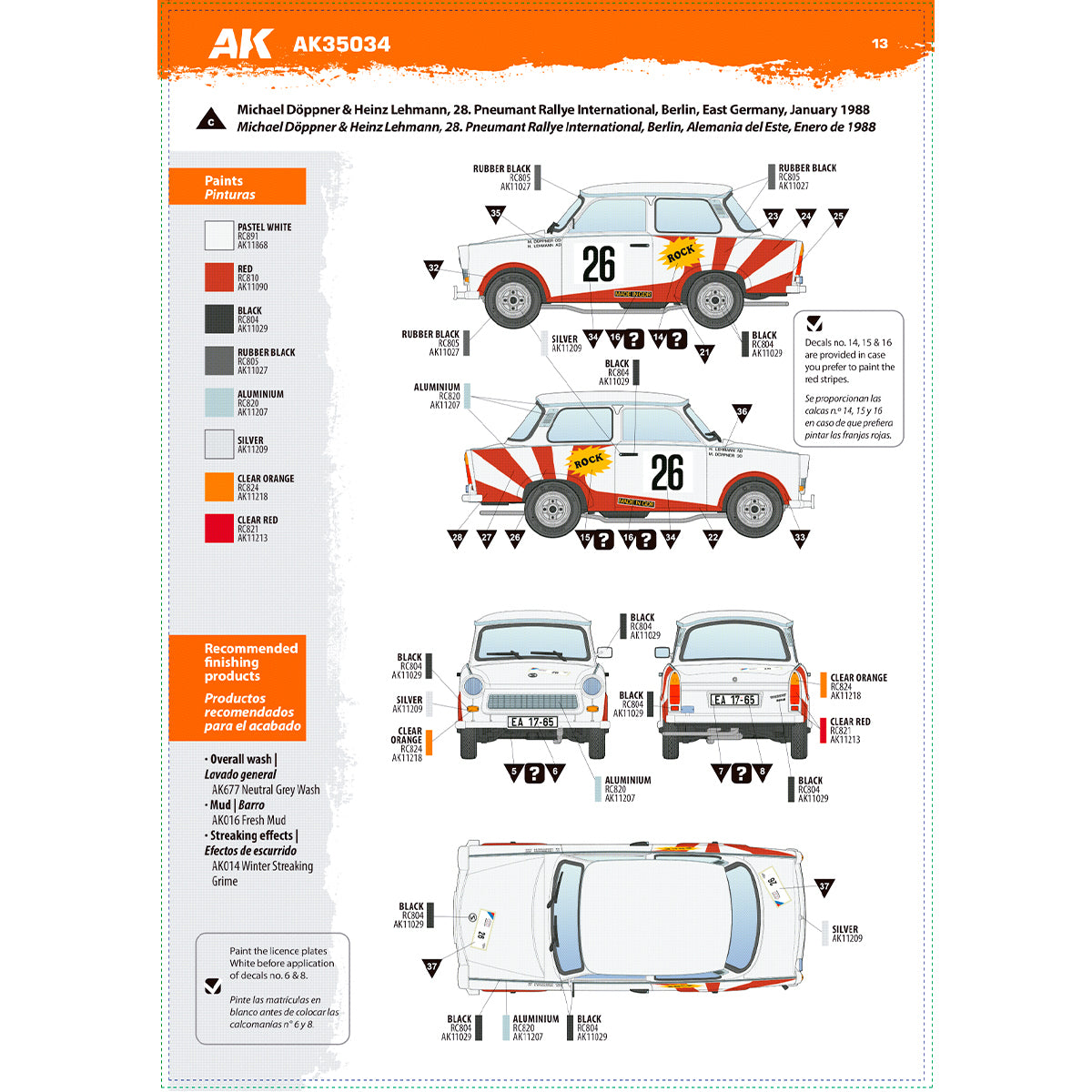 AK-Interactive 35034-A Trabi 601 Rallye with Rallye Driver Figure 1/35 – immagine 8