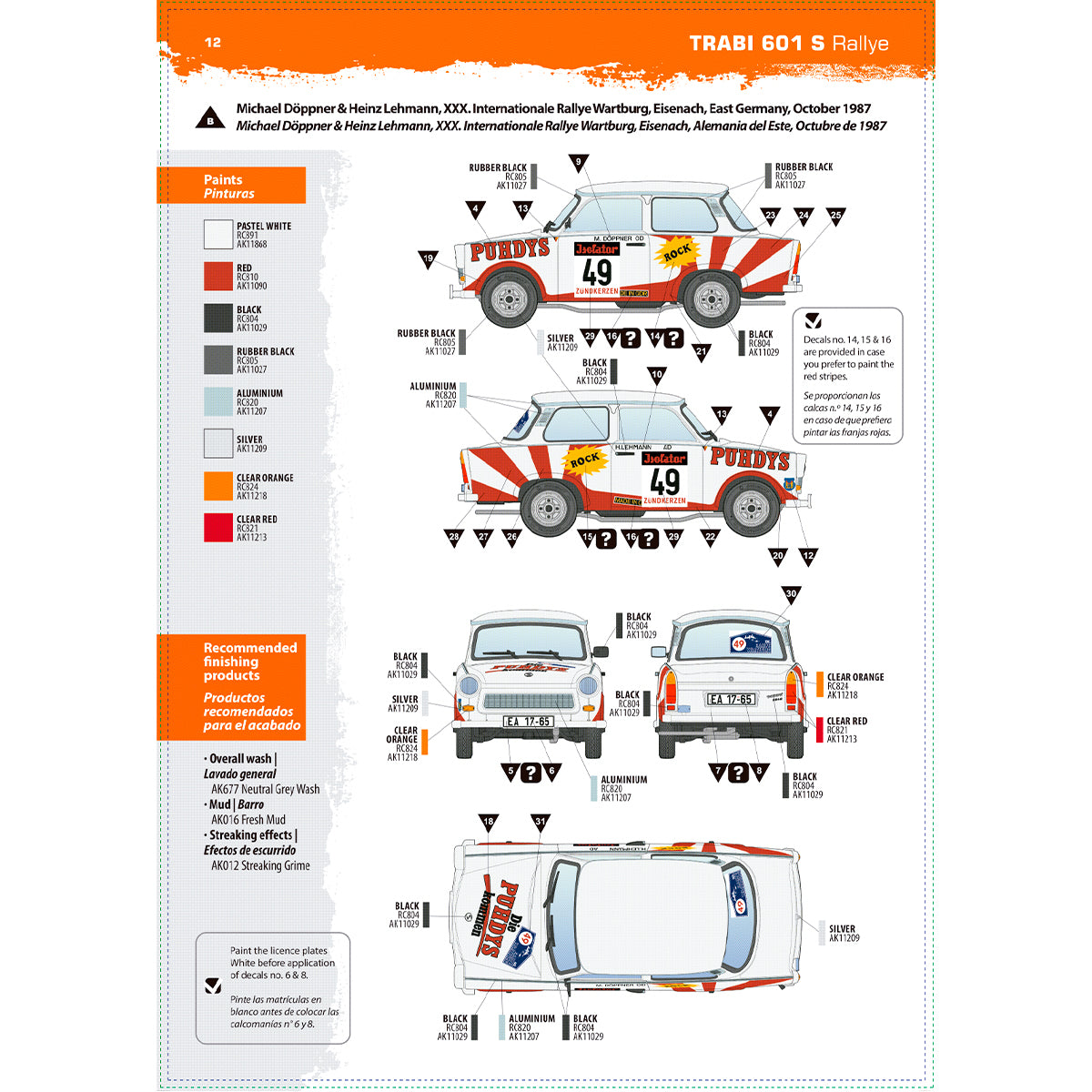 AK-Interactive 35034-A Trabi 601 Rallye with Rallye Driver Figure 1/35 – immagine 9