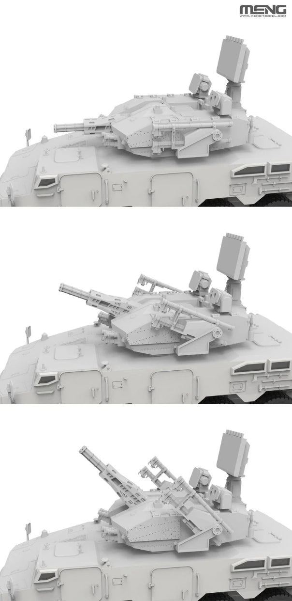 Meng 72-018 Chinese PLB625 AA Gun &amp;amp; Missile Integrated Weapon System 1/72 – immagine 5