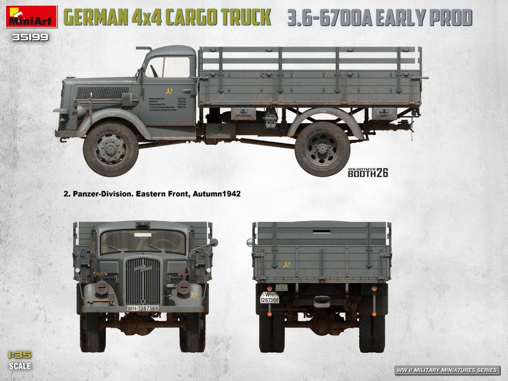 MiniArt 35199 German 3t 4x4 Cargo Truck 3.6-6700A 1/35 – Bild 6
