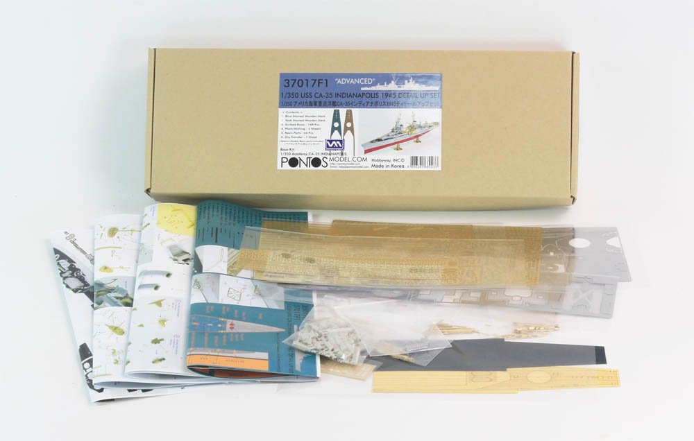 Pontos 37017F1 USS CA-35 Indianapolis 1945 Detail Up Set ADVANCED 1/350 – Bild 12