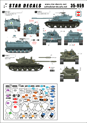 Star Decals 35-959 Lebanese Tanks &amp;amp; AFVs 1 1/35 – imagen 2