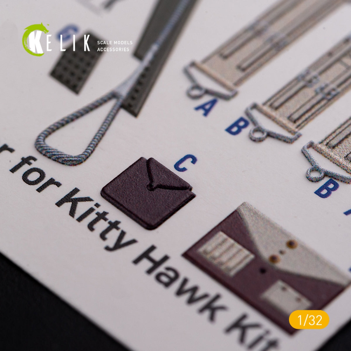KELIK K32018 OS2U Kingfisher - Interior 3D Decal for Kitty Hawk/Zimi models kit 1/32 – imagen 10