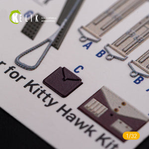 KELIK K32018 OS2U Kingfisher - Interior 3D Decal for Kitty Hawk/Zimi models kit 1/32 – imagen 10