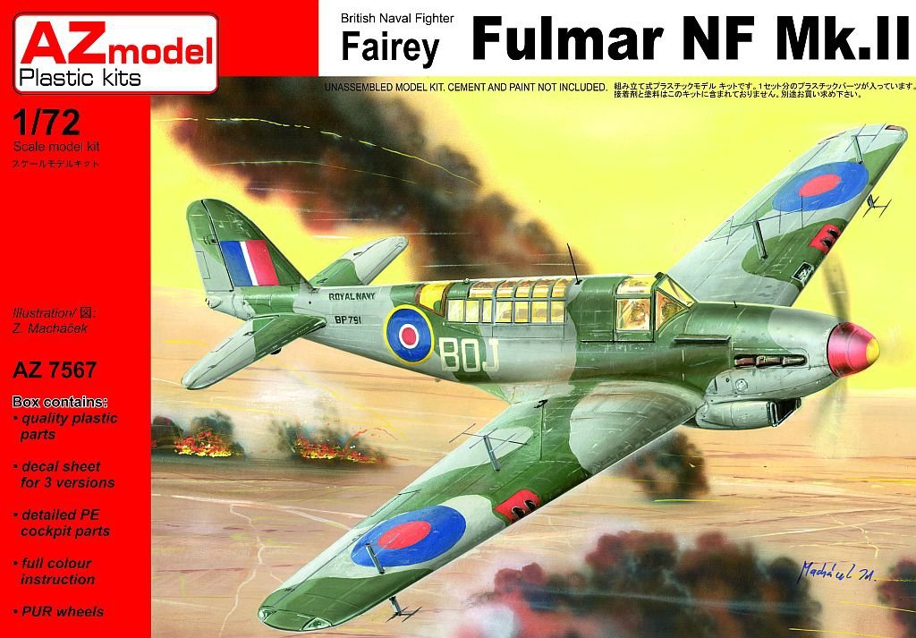 Maquette AZ7567 Fulmar Mk.II Chasseur de nuit (ex Vista) (1/72)